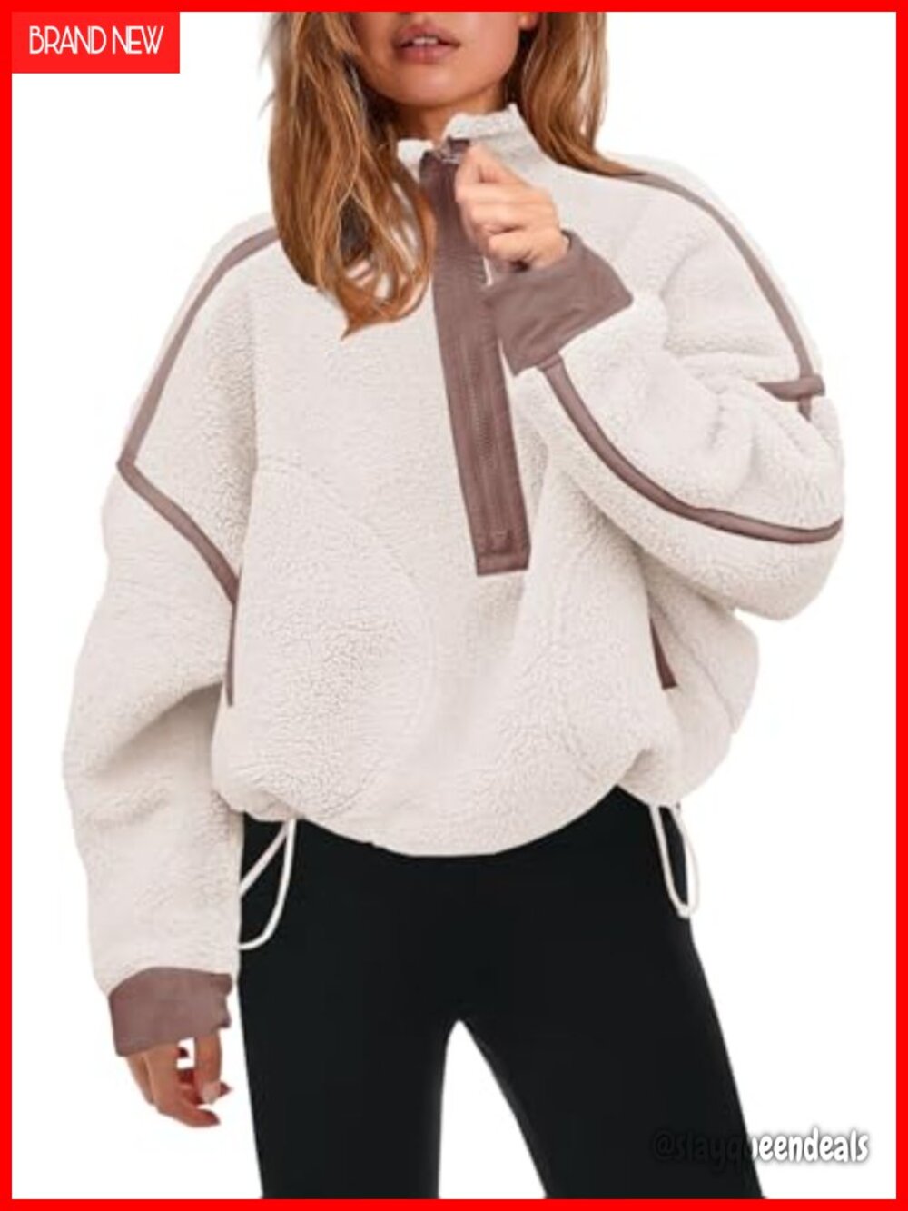 Half Zip Fleece Pullover Sherpa Jacket